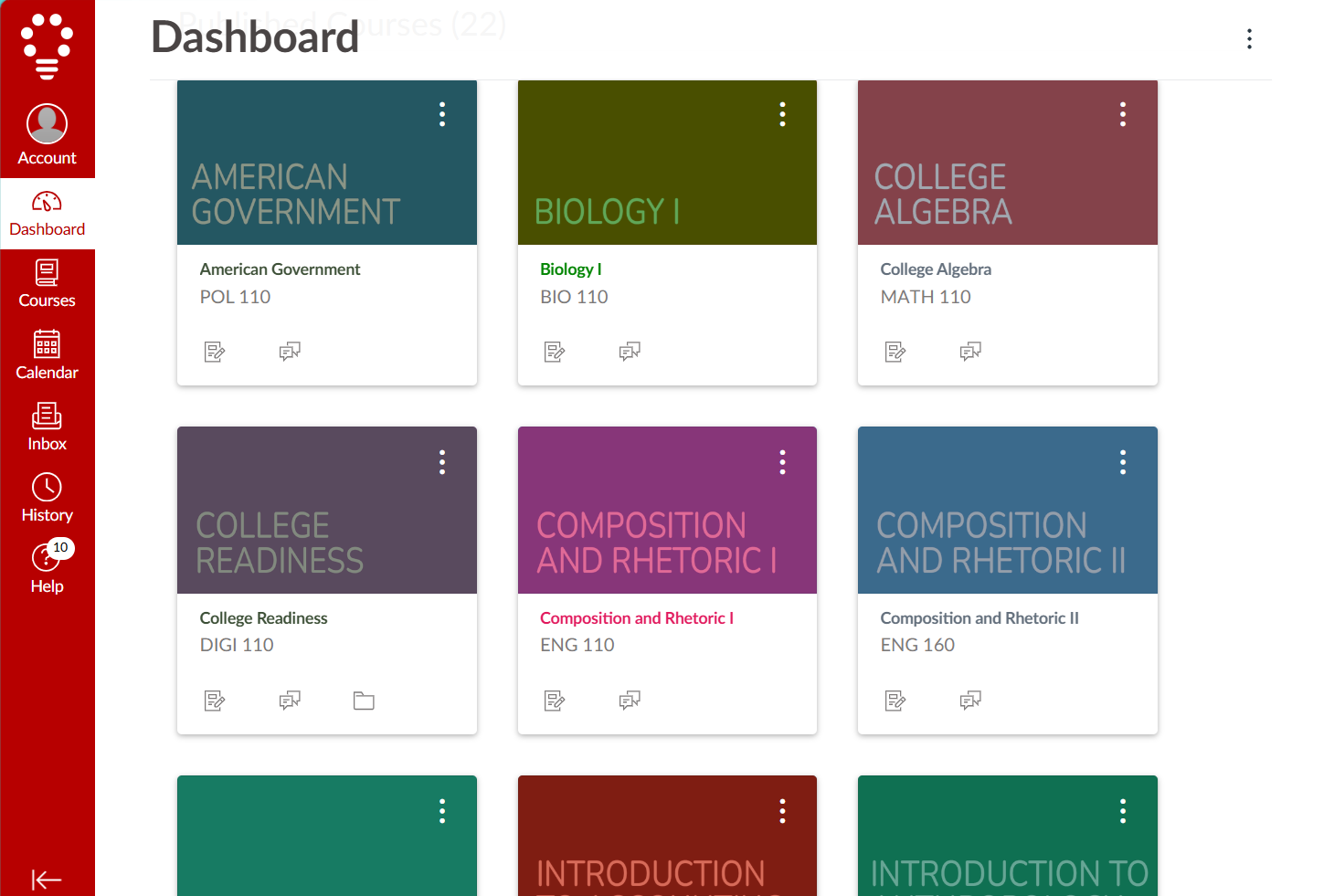 CourseStart general education library preview