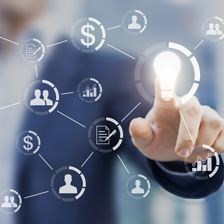 hand touching light bulb